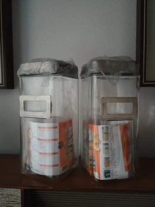 Coppia contenitori cucina in vetro