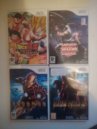 Lote 4 Juegos Wii: Dragon Ball Z, Iron Man