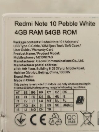 Teléfono Móvil Xiaomi Redmi Note 10 64GB Blanco