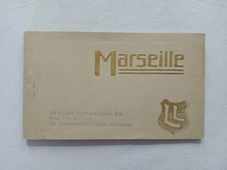Antiguo Álbum Marseille, 10 postales coloreadas