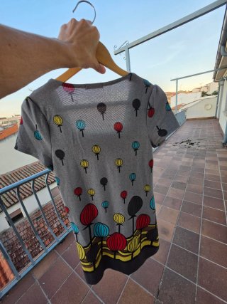 Vestido de mujer talla M globos gris