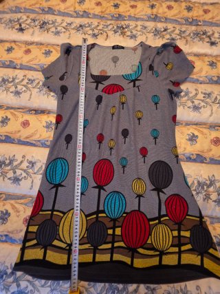 Vestido de mujer talla M globos gris