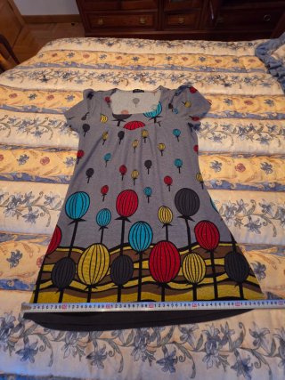 Vestido de mujer talla M globos gris
