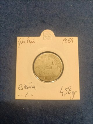 Moneda 1 Peseta Gobierno Provisional 1869