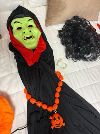 Disfraz Halloween: Peluca Naranja y Negra