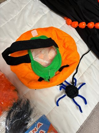 Disfraz Halloween: Peluca Naranja y Negra