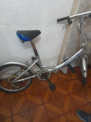 Bicicleta Plegable Plateada
