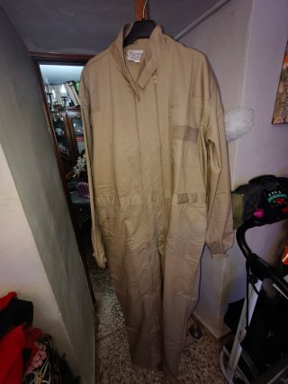 Mono de trabajo marrón doble cremallera