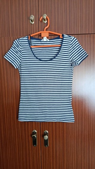 Camiseta Rayas Azul y Blanco