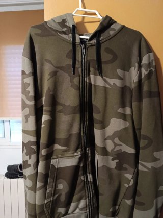 Sudadera con Capucha Estampado Militar