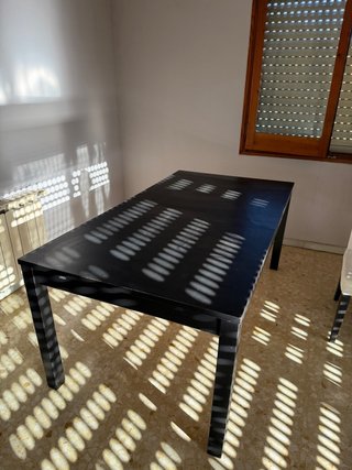 Mesa de Comedor extensible Negra