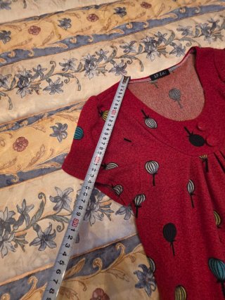 Vestido Rojo Estampado globos Talla M
