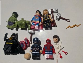 6 Minifiguras Superhéroes lego compatible. Nuevas