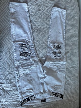 Pantalón Vaquero Blanco Aka Zero