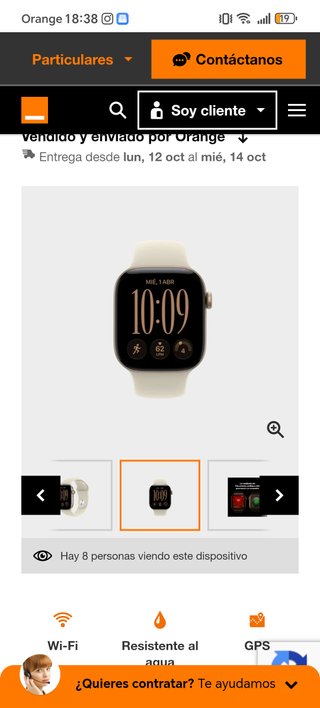Apple Watch Series 12 42mm Dorado. Con factura.