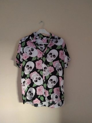 Camisa Verano Calaveras y Rosas