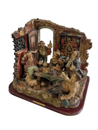 Precioso diorama taberna grande antigua detallada