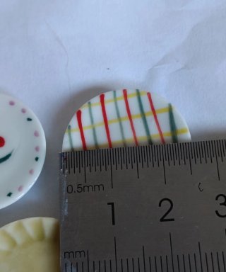 Set de 3 Platos de Cerámica Miniatura 1:12