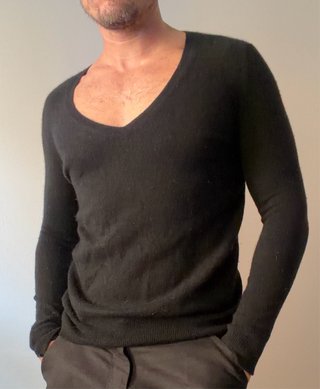 Jersey de Cachemir Negro Talla L
