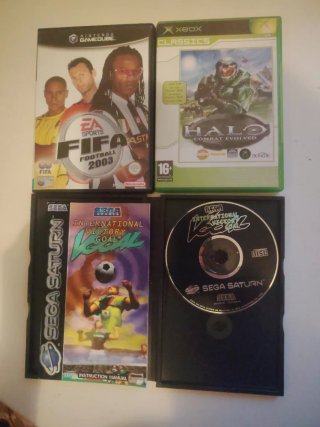 Lote de 3 Juegos: FIFA 2003, Halo y Victory Goal