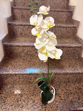 Planta Artificial Orquídea Blanca