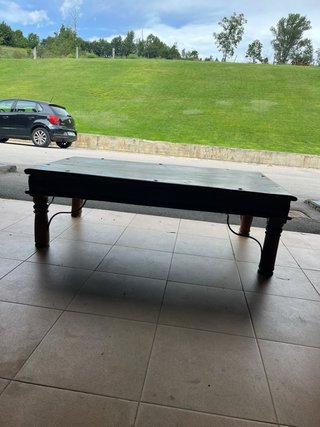 Mesa de centro madera maciza rústica