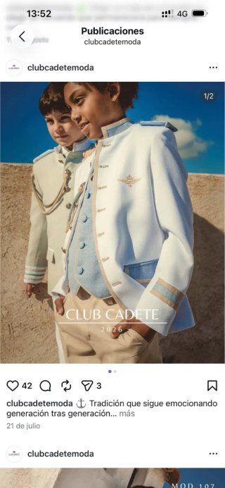 Traje de comunión Club Cadete nuevo