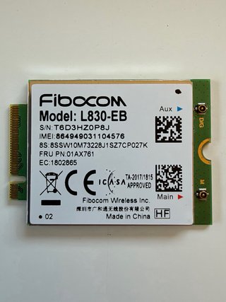 Tarjeta 4G LTE Fibocom L830-EB (01AX761)
