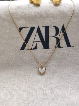 Conjunto Zara Corazón Acero Inox
