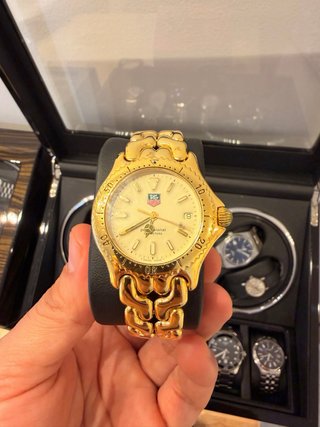 Tag Heuer Professional bañado en oro Dama