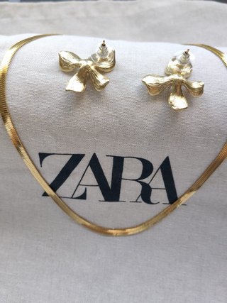 Conjunto Zara Collar y Pendientes Flor