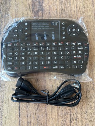 Teclado Rii Inalámbrico Táctil Negro