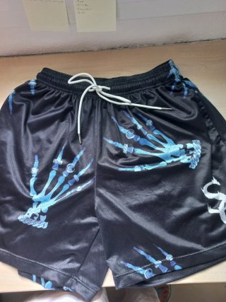Pantalón deportivo hombre negro y azul, nuevo