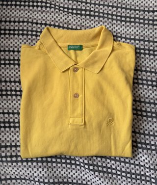 Camisa Polo Amarillo United Colors of Benetton
