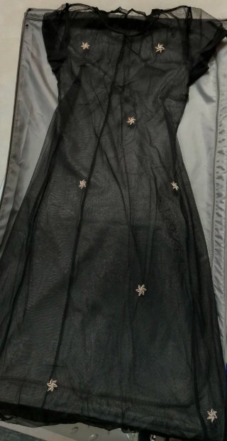 Vestido de Tul Transparente Negro