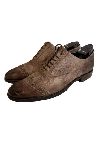 Scarpe Derby Uomo in Pelle Martellata