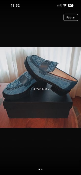 Mocassins Coach Azul Talla 38 novos