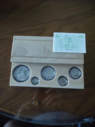 Colección Monedas Plata acado proof 1492-1992 FNM