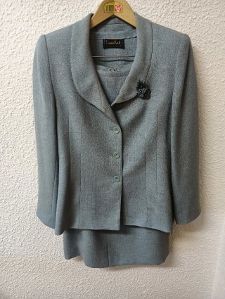 Traje de Chaqueta Linea Kat azul, verdoso