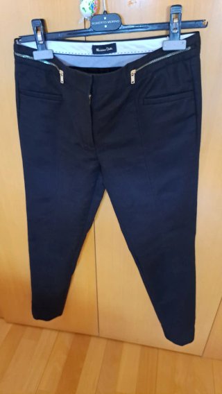 Pantalón recto Massimo Dutti negro