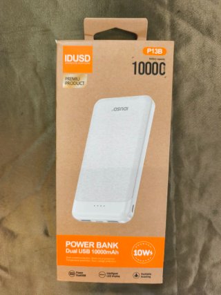 Batería Externa IDUSD 10000mAh color Blanco