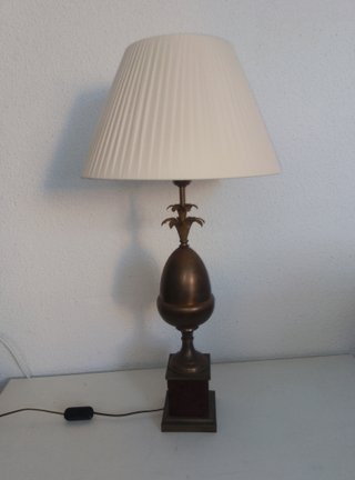 Lámpara Mesa Neoclásica Francesa Metal Madera