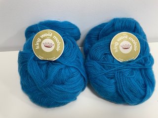 Ovillo de Lana King Wool Mohair Azul