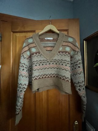 Jersey Zara de punto estampado