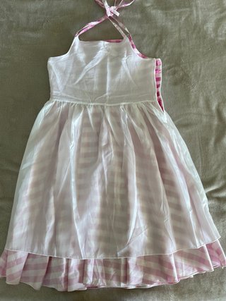 Vestido rosa de cuadros o disfraz Barbie.