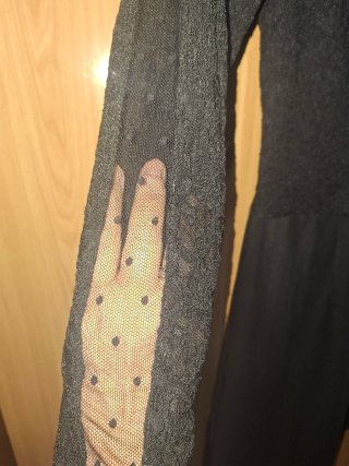 Vestido Guess Negro Manga Larga