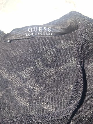 Vestido Guess Negro Manga Larga