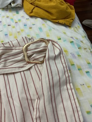 Zara Pantalón Corto Rayas Beige Talla M