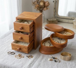 Conjunto de 2 Joyeros de Madera