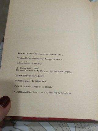 Libro antiguo el tesoro del valle feli